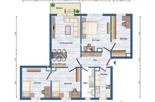 Wohnung mieten in Am Stadion 30, 06925 Annaburg, 5 Zimmer WG geeignet, frisch renoviert mit Balkon!