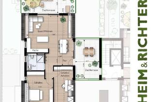 Wohnung kaufen in Georg-Klink-Straße 6+8, 64572 Büttelborn, Seniorengerechtes Wohnen in Worfelden, Dachgeschosswohnung Nr. 9 mit 2 Dachterrassen