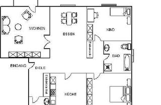 Wohnung mieten in 95643 Tirschenreuth, Helle 3-Zimmer Wohnung mit Balkon in ruhiger Lage