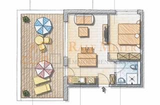 Wohnung kaufen in Bahnhofsallee 14, 35606 Solms, Neubau! Stilvolle 2 Zimmer-Wohnung mit Dachterrasse! KfW - förderfähig