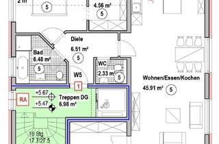 Wohnung kaufen in 66693 Mettlach, Neubau 3-Zi Eigentumswohnung Nr. 5 mit 98,2m² im DG in Mettlach-Keuchingen