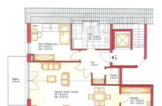 Wohnung kaufen in Waldstraße, 82205 Gilching, 3-Zimmer Dachgeschoßwohnung mit Balkon und Dachterrasse