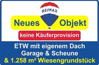 Wohnung kaufen in 63928 Eichenbühl, Keine Käuferprovision! Kaufen Sie ab € 499,- mtl.* / DHH als ETW ! Scheune & Wiesengrundstück !