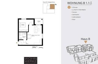 Wohnung kaufen in 73660 Urbach, Whg B 1.1. - 2 Zimmer - Erdgeschoss mit 83 m² Gartenanteil - barrierefrei