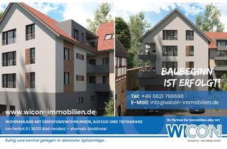 Wohnung kaufen in Am Perfort 9, 36251 Bad Hersfeld, Bad Hersfeld - NOCH 7 WOHNUNGEN FREI - NEUBAU VON 16 EIGENTUMSWOHNUNGEN IN ABSOLUTER SPITZENLAGE VON BAD HERSFELD - EHEMALS STADTHOTEL