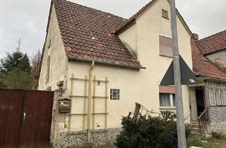 Einfamilienhaus kaufen in Siedlung Nord, 38372 Büddenstedt, +++ Baufälliges Einfamilienhaus (DHH) mit Garage in 38372 Büddenstedt