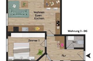 Wohnung kaufen in 27419 Klein Meckelsen, Klein Meckelsen - NEUBAU 3-ZIMMER-DACHGESCHOSSWOHNUNG IN ZENTRALER LAGE