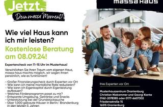 Haus kaufen in 16259 Heckelberg-Brunow, Finanzierungcheck am Tag der offenen Tür bei massa haus Oranienburg am 08.09. 11-15 Uhr