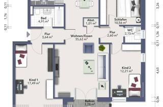 Wohnung kaufen in Am Teichfeld 14, 06567 Bad Frankenhausen, Kapitalanleger aufgepasst: 4RW mit Balkon und PKW-Stellplatz