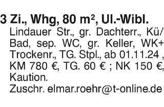 Wohnung mieten in 89155 Erbach, 3 Zi. Whg Ul.- Wibl.