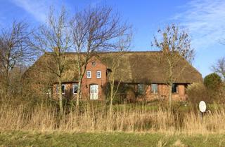 Bauernhaus kaufen in 25856 Hattstedtermarsch, Bauernhaus unter gemütlichem Reetdach in Alleinlage