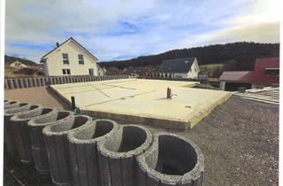 Grundstück zu kaufen in 78661 Dietingen, Bauplatz mit Baugenehmigung für Einfamilienhaus - Bodenplatte und Garage bereits fertiggestellt