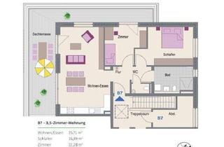 Wohnung kaufen in Talheimer Straße 62+64, 74223 Flein, Penthaus Wohnung und großzügige Dachterrasse mit Ausblick , 2 WC's und Tageslichtbad