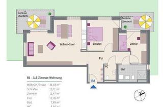 Wohnung kaufen in Talheimer Straße 64+66, 74223 Flein, 3,5 Zimmer Wohnung mit 2 Terrassen ,großem Garten,2 WC 's und Tageslichtbad