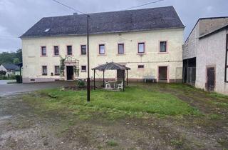 Doppelhaushälfte kaufen in 04680 Zschadraß, Charmante, sanierungsbedürftige Doppelhaushälfte im Bauernhausstil mit Scheune