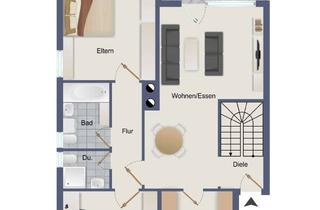 Wohnung kaufen in 55257 Budenheim, 4,5 -Zimmer-Maisonette mit Sonnenterrasse und Einbauküche in Budenheim