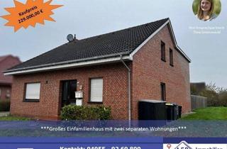 Einfamilienhaus kaufen in 26897 Bockhorst, ***Lukrative Kapitalanlage mit ca. 7,76 % Rendite*** ***Großes Einfamilienhaus mit zwei separate Wohnungen***