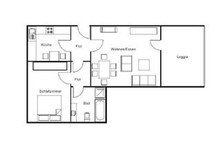 Wohnung kaufen in 42799 Leichlingen, Attraktive 2-Zimmer-Wohnung mit Balkon und Einbauküche in Leichlingen (Rheinland)