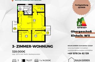 Wohnung kaufen in 77963 Schwanau, Ideal für Kapitalanleger * 5% Degressive-Afa * Neubau 2024 * KFW40+ Förderung * Allmannsweier