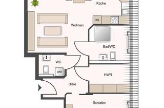 Wohnung kaufen in 50126 Bergheim, Charmante 2-Zimmer-Wohnung im Neubau-Dachgeschoss, zzgl. Aufzug, Balkon und PKW-Stellplatz