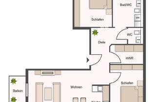 Wohnung kaufen in 50126 Bergheim, Stilvolles Wohnen im Neubau: 3-Zimmer-Dachgeschosswohnung mit Charme