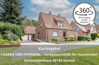 Einfamilienhaus kaufen in Finkenstraße 12, 49744 Geeste, Charme und Potenzial - Sackgassenidylle für Handwerker!