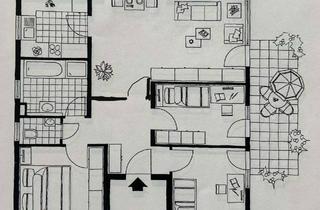 Wohnung kaufen in 72669 Unterensingen, Stilvolle 4,5-Zimmer-Erdgeschosswohnung mit gehobener Innenausstattung mit EBK in Unterensingen