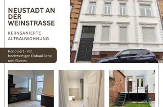 Wohnung mieten in 67434 Neustadt, Kernsanierte Altbauwohnung mit Terrasse, Garten & Pfälzer Sandsteincharme