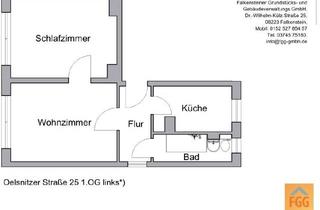 Immobilie mieten in 08223 Falkenstein, Seniorengerechte 2-Raum-Wohnung