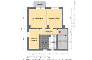 Haus mieten in Großenhainer Straße 48, 01990 Ortrand, Voll sanierte 3 Raum-Wohnung im 3-Geschoßbau mit Balkon