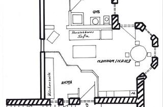 Wohnung mieten in Ziegelburren 26, 72525 Münsingen, Geschmackvolle 2-Raum-Souterrain-Wohnung mit Balkon und EBK in Münsingen