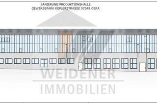 Geschäftslokal mieten in Keplerstraße 14, 07549 Gera, 1000 qm Gewerbehalle - Lager und Büro - im Herzen von Gera! Umbau nach Mieterwunsch!