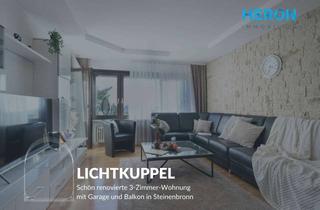 Wohnung kaufen in 71144 Steinenbronn, LICHTKUPPEL - Schön renovierte 3-Zimmer-Wohnung mit Garage und Balkon in Steinenbronn