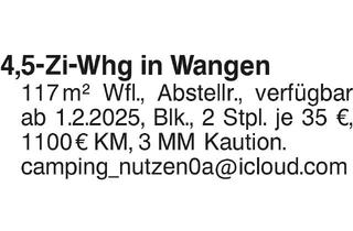 Wohnung mieten in 73117 Wangen, 4,5-Zi-Whg in Wangen