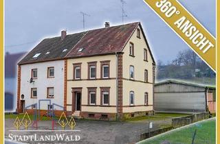 Haus kaufen in Hauptstraße 14, 66989 Nünschweiler, Nünschweiler - Zwei Einfamilienhäuser zum Ausbauen inkl. Halle und Garten - Nünschweiler (Pfalz)