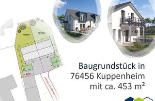 Grundstück zu kaufen in 76456 Kuppenheim, Freier Bauplatz mit 455 m² in 76456 Kuppenheim für ihre Doppelhaushälfte!