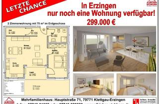 Wohnung kaufen in Hauptstraße 71, 79771 Klettgau, 2 Zi. EG mit Terrasse ca. 75 m² - Wohnung 2 - Hauptstr. 71, 79771 Klettgau-Erzingen - Neubau