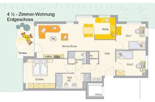 Wohnung kaufen in 70839 Gerlingen, 4,5-Zimmer-EG-Wohnung mit gehobener Innenausstattung inkl. Terrasse, EBK und TG-Stellplätzen