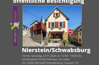 Einfamilienhaus kaufen in 55283 Nierstein, Außergewöhnlich: Interessantes Einfamilienhaus mit Laden (auch Kiosk od. Imbiss) & vielen Optionen.