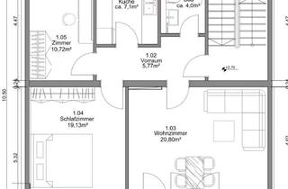 Wohnung mieten in 70771 Leinfelden-Echterdingen, Erstbezug nach Kernsanierung: schöne 3 Zimmerwohnung mit Balkon und Garten