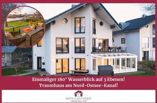 Haus kaufen in 24790 Schacht-Audorf, Einmaliger 180° Wasserblick auf 3 Ebenen!Traumhaus am Nord-Ostsee-Kanal!