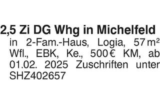 Wohnung mieten in 74545 Michelfeld, 2,5 Zi DG Whg Michelfeld