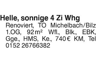 Wohnung mieten in 74544 Michelbach an der Bilz, Helle, sonnige 4 Zi