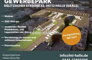 Büro zu mieten in 06112 Halle, Ab QIII 2025 verfügbar - Neubau Gewerbepark (Produktions- und Lagerhallen) 300-800 qm