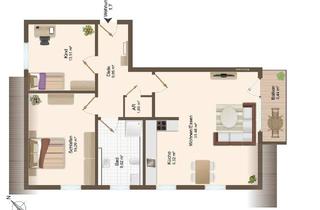 Wohnung kaufen in 78250 Tengen, Tengen - Lichtdurchflutete & Sonnenverwöhnte 3-Zimmer Dachgeschosswohnung