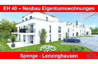 Wohnung kaufen in 32139 Lenzinghausen, Bielefeld, 32051 Herford, Herford - In Lenzinghausen: Moderne EH40 Neubau- ETW´s: z.B. 3 Zi. 80m² Wfl. Ab 2,23%* KfW- Darlehn. NUR 2 TZ. Raten