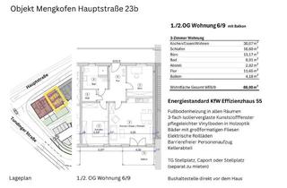 Wohnung mieten in Hauptstraße 23b, 84152 Mengkofen, Exklusive Neubau 3-Zimmer-Wohnung in Mengkofen