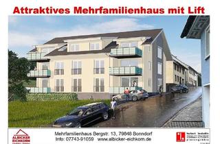 Wohnung kaufen in Bergstr. 13, 79848 Bonndorf, Bonndorf im Schwarzwald - 3 Zi. EG mit Balkon ca. 86 m² - Wohnung 2 - Bergstr. 13, 79848 Bonndorf-Neubau mit Lift-klimafreundlich KFN-KFW297+298