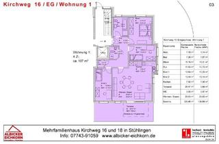 Wohnung kaufen in Kirchweg 16, 79780 Stühlingen, Stühlingen - 4 Zi. EG mit Terrasse ca. 107 m²-Wohnung 1-Kirchweg 16-79780 Stühlingen