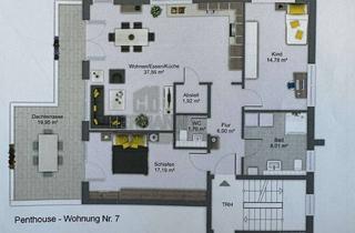 Penthouse mieten in 63543 Neuberg, 3 Zimmer Penthouse Wohnung 98qm Neuberg Ravolzhausen EBK